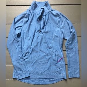 Champion Long Sleeved Blue Half Zip Size Small